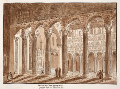 Die Basilika von St. Paul, gebaut auf dem Grab im Friedhof von Lucina, 1833 von Agostino Tofanelli